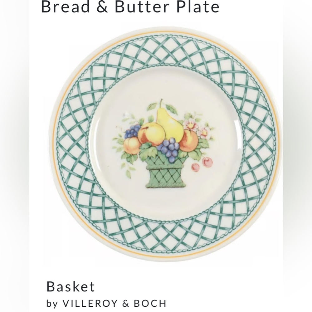 Villeroy & Boch Basket Round 6-1/4" Bread and Butter Plate Germany Porcelain